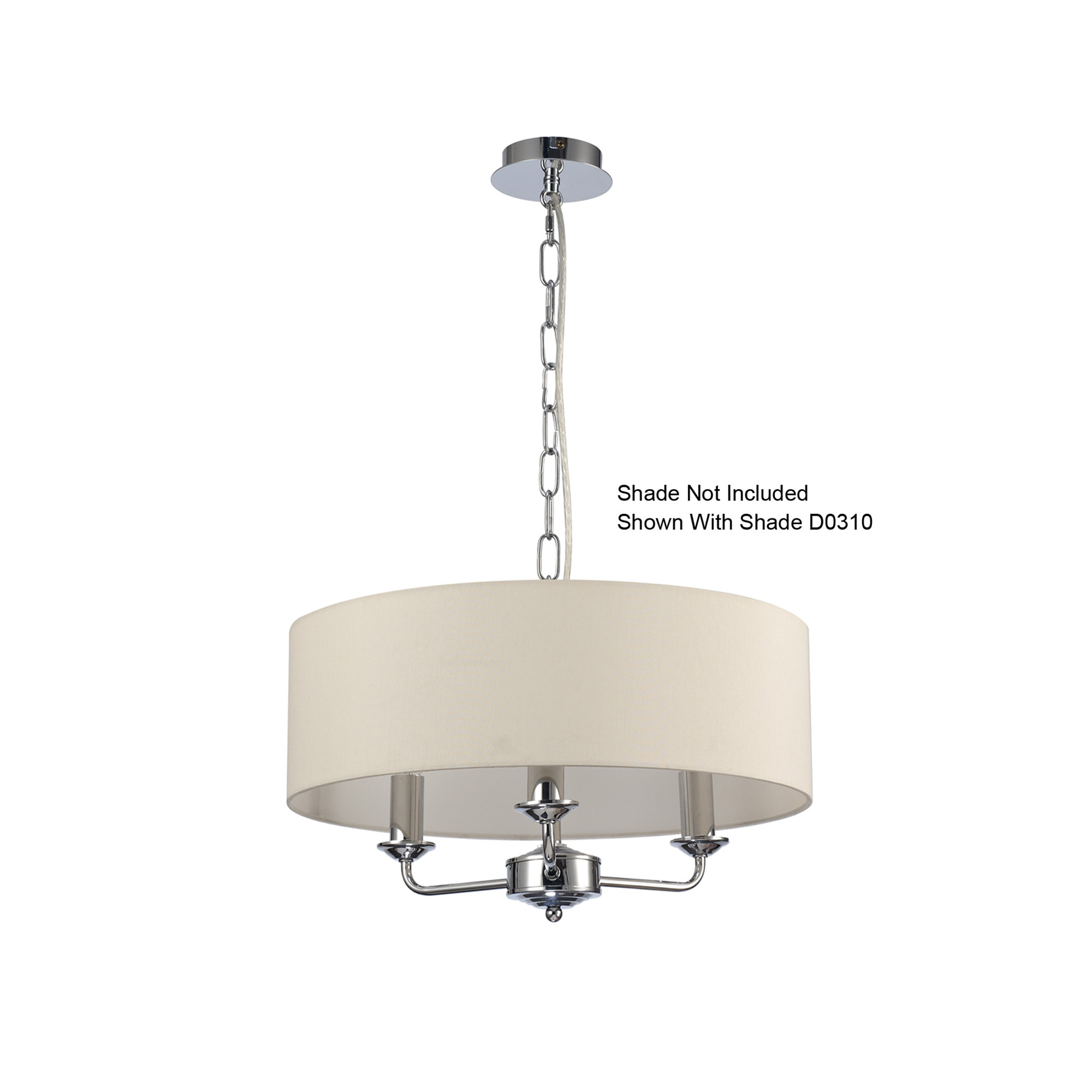 Banyan Pendant 3 Light Polished Chrome D0354  Deco Banyan